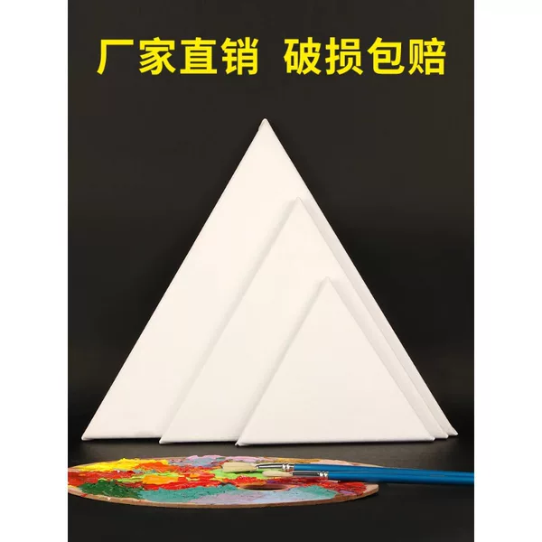 Oil Painting Frame Pure Cotton Linen Acrylic Painting Frame Oil Painting Canvas Board Heart-Shaped Oval Canvas Triangle