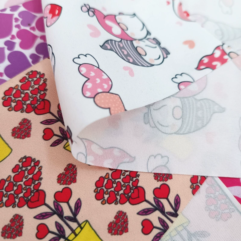 Amazon Valentine's Day Handmade cloth head cloth group DIY patchwork love plaid letter digital printing fabric