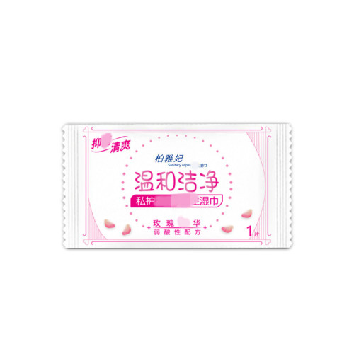 Baiyafei Rose-Infused Single-Wipe Wet Tissues – 1 Piece – Adult Pleasure & Intimate Care Product