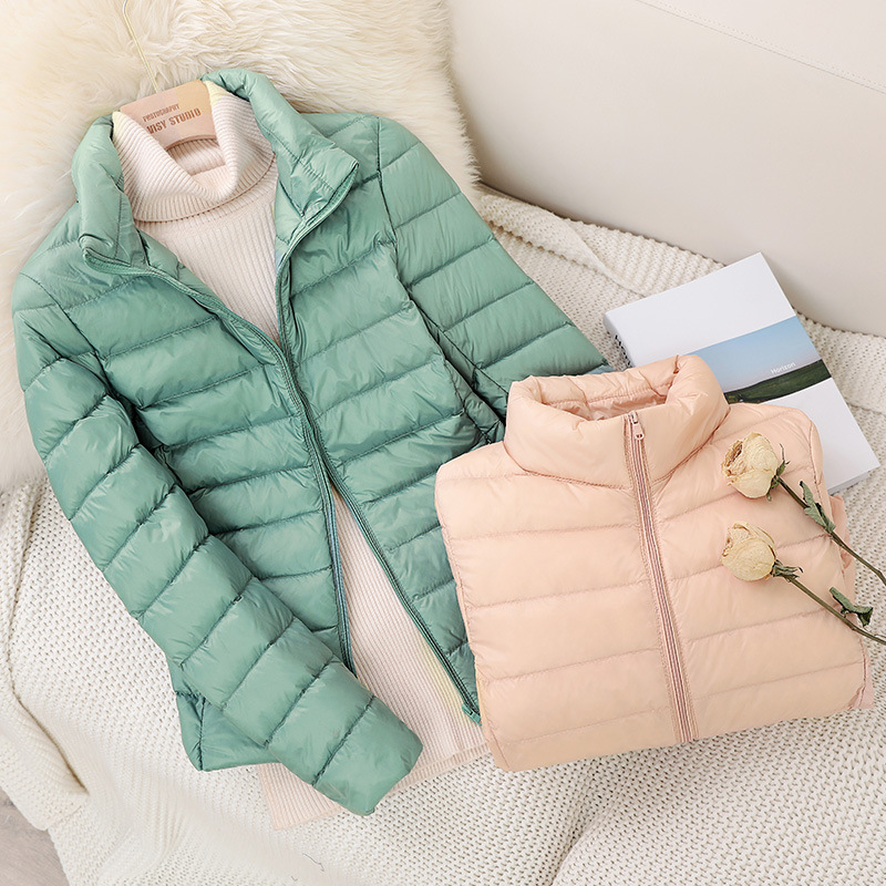Pinghu Market 2026 Autumn/Winter New Lightweight down Jacket for Women, Stand Collar, Large Size, Ultra-Light Slim Fit down Coat Pinghu Market 2026 Autumn/Winter New Lightweight down Jacket for Women, Stand Collar, Large Size, Ultra-Light Slim Fit down Coat