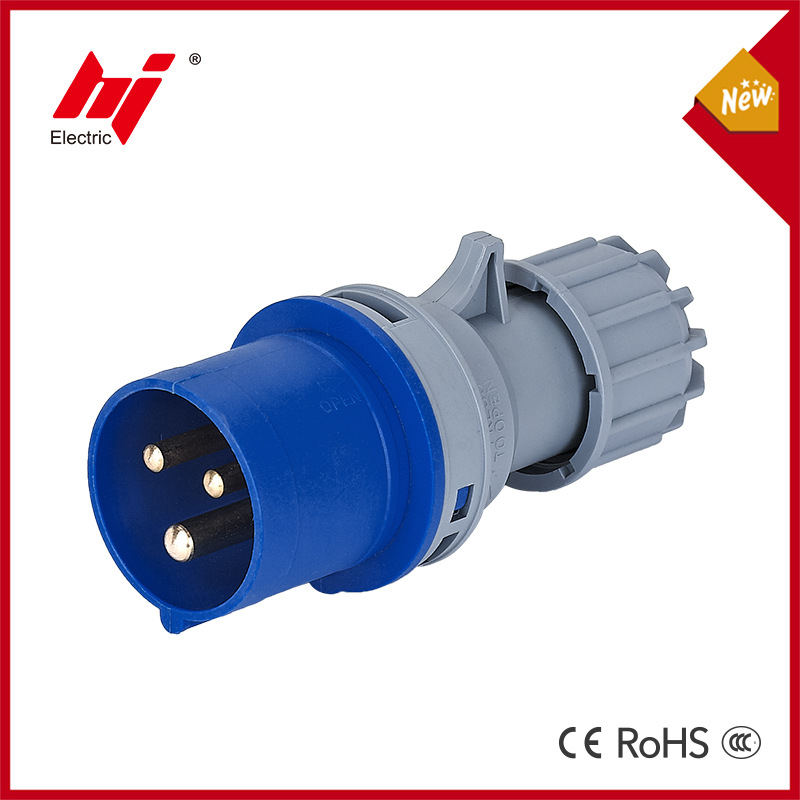 IP44工业防水插头16A 3芯欧标防水航空插头工业插头