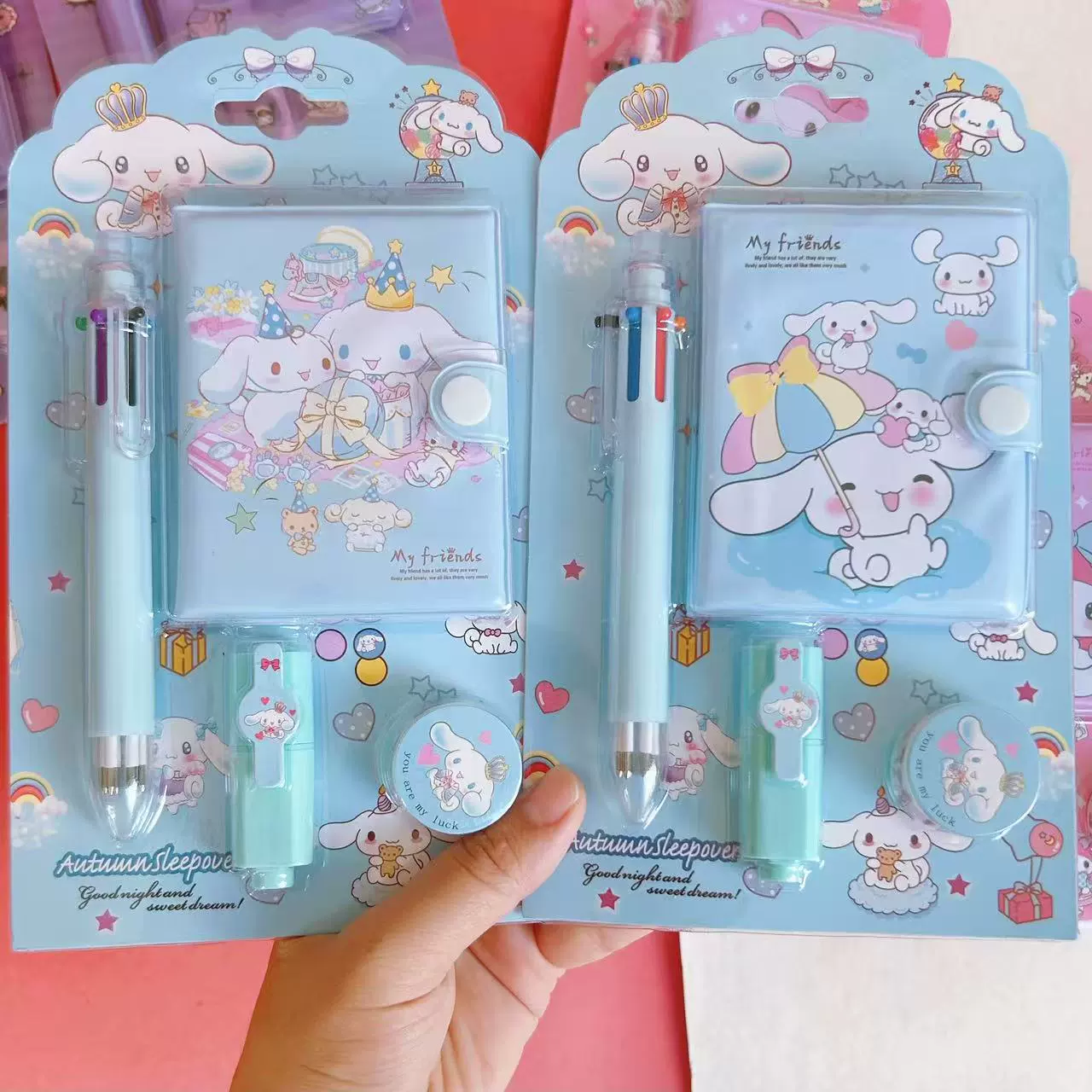 Sanrio, высококачественный набор, шариковая ручка, книга, награда для учеников начальной школы, 6 цветов, подарок на день рождения