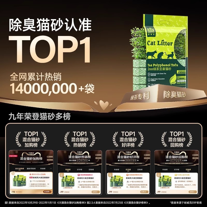 耐威*克绿茶植物豆腐猫砂20斤除臭无尘猫沙4大袋混合膨润土10公斤|undefined