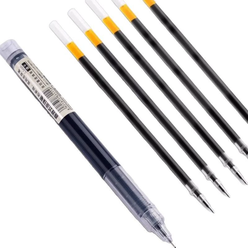 Rollerball Pen, Quick-Dry 5 mm Tip, Large-Capacity Ink for Elementary Students, Black Packs