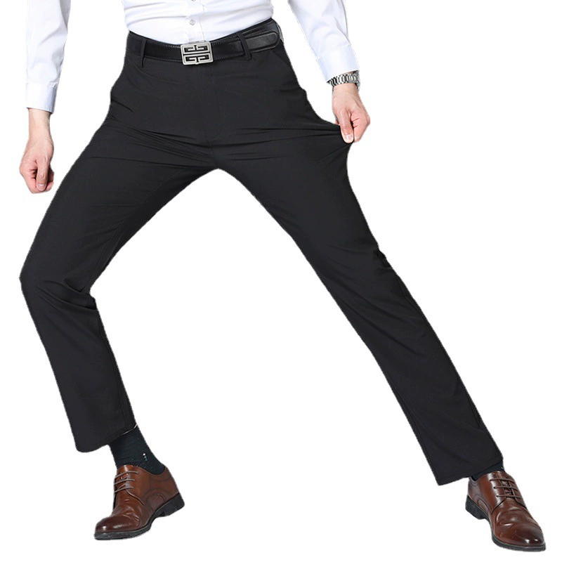 Autumn elastic silk trousers, for middle age