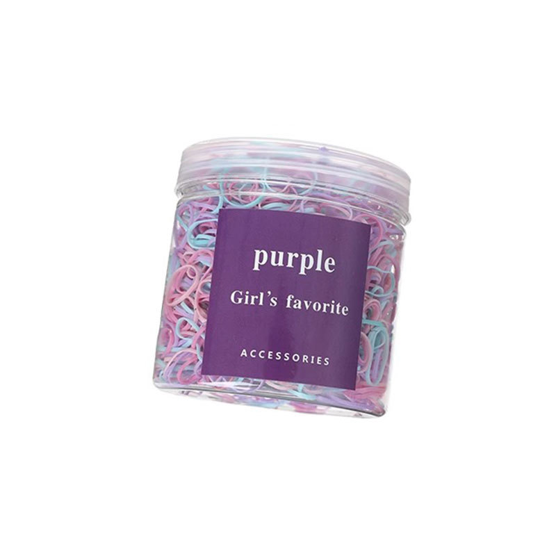 Desechable pequeña banda de goma colorida de las mujeres pequeña cubierta de cuero lazo de pelo cuerda de pelo no duele el pelo alto elástico banda de pelo de los niños tocado