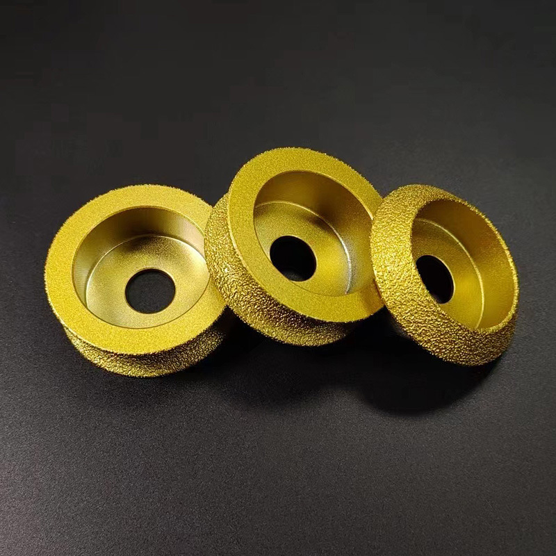 WM钎焊石材磨边轮大理石花岗岩瓷砖修边倒角打磨轮金色打磨头