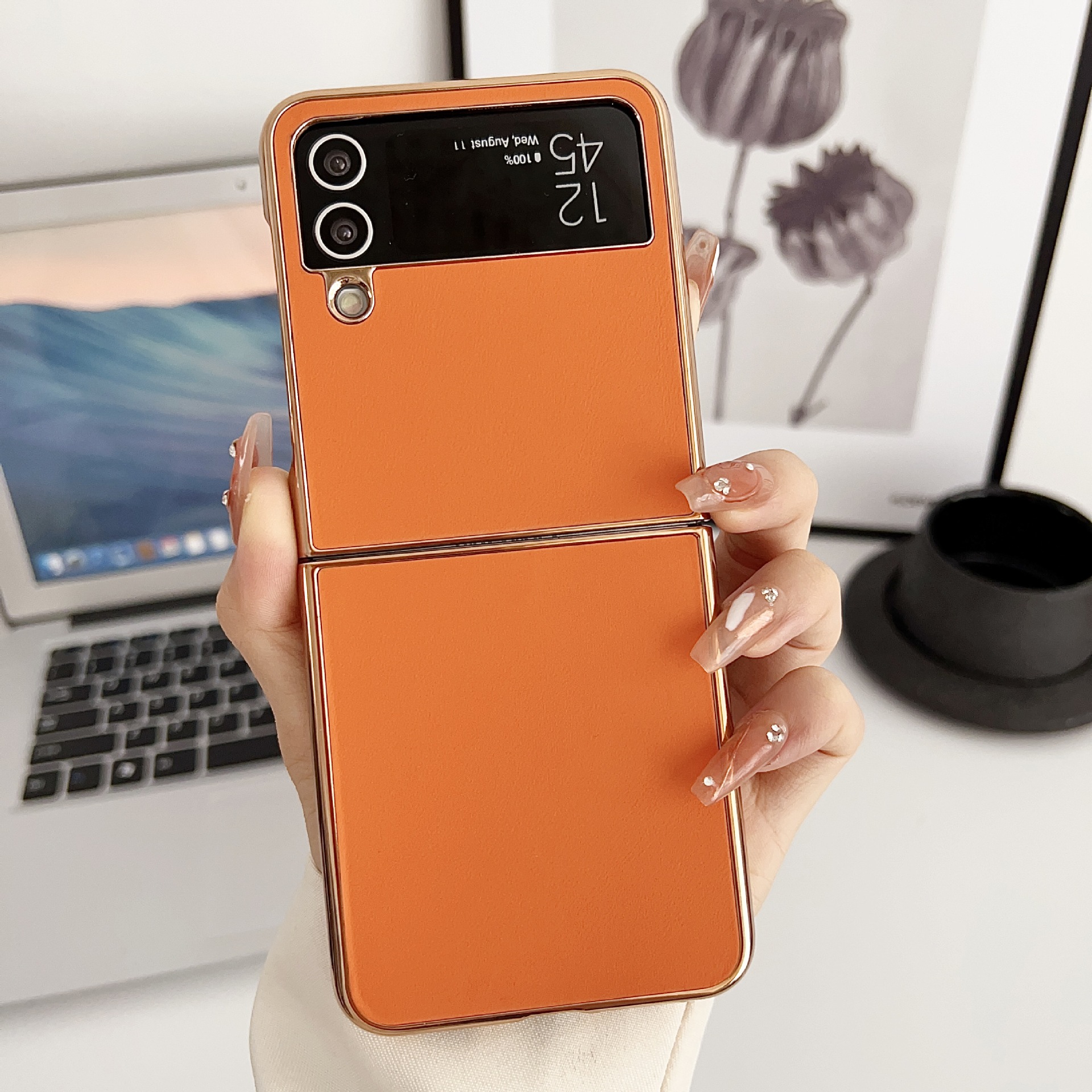 Luxury Electroplated Folding Phone Case For Samsung Z Flip Series_voghion.com