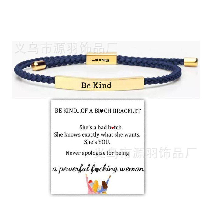 Nuevo producto transfronterizo Be... De un Bi♥CH letras mano tubular pulsera tejida a mano ajustable