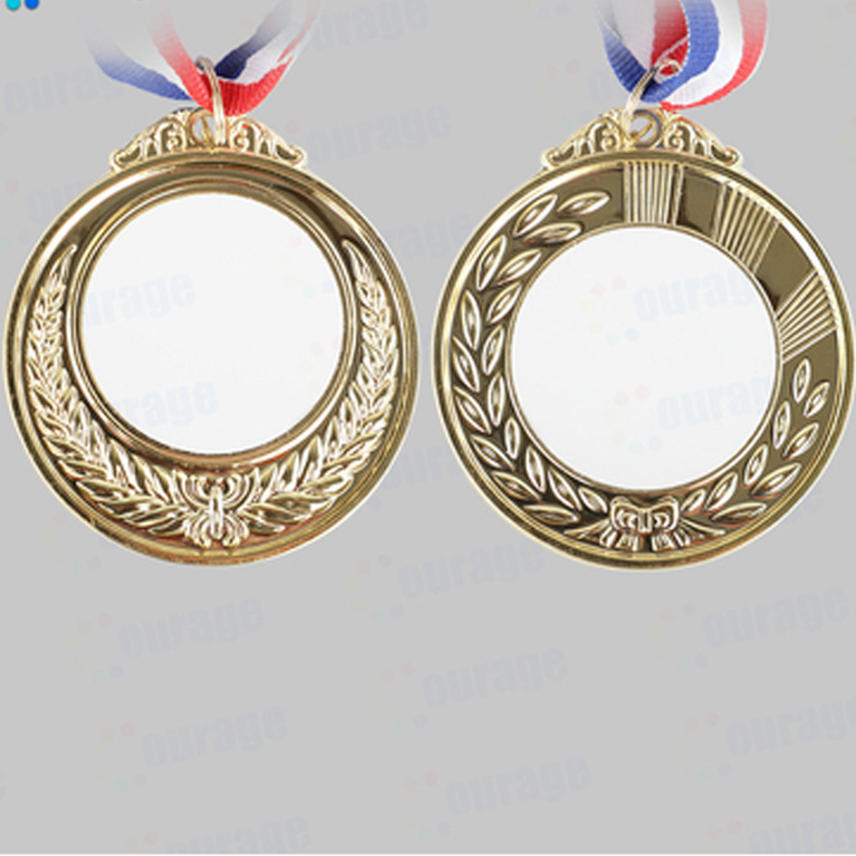Customizable blank heat transfer aluminum medal marathon metal paint competition award medal sports event