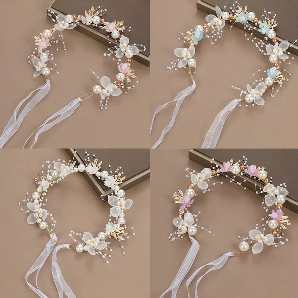 Children's Headwear Mori Wreath Super Fairy Crown Hair Hoop Princess Flower Girl Head Flower Birthday Girl Show Show Accessories