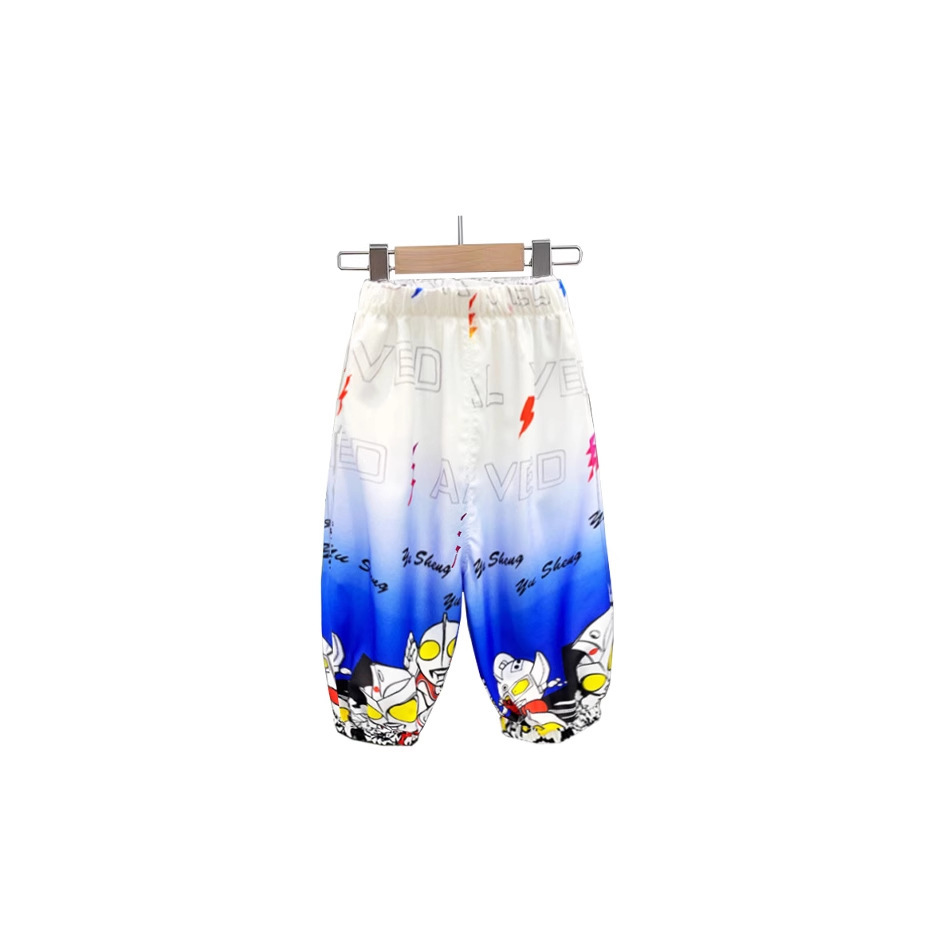 Ice Silk Pants, Anti-Mosquito Pants, Kidsren's Pants, Elastic Waist, Versatile Cool Pants, Air-Conditioned Pants, Size 80-140