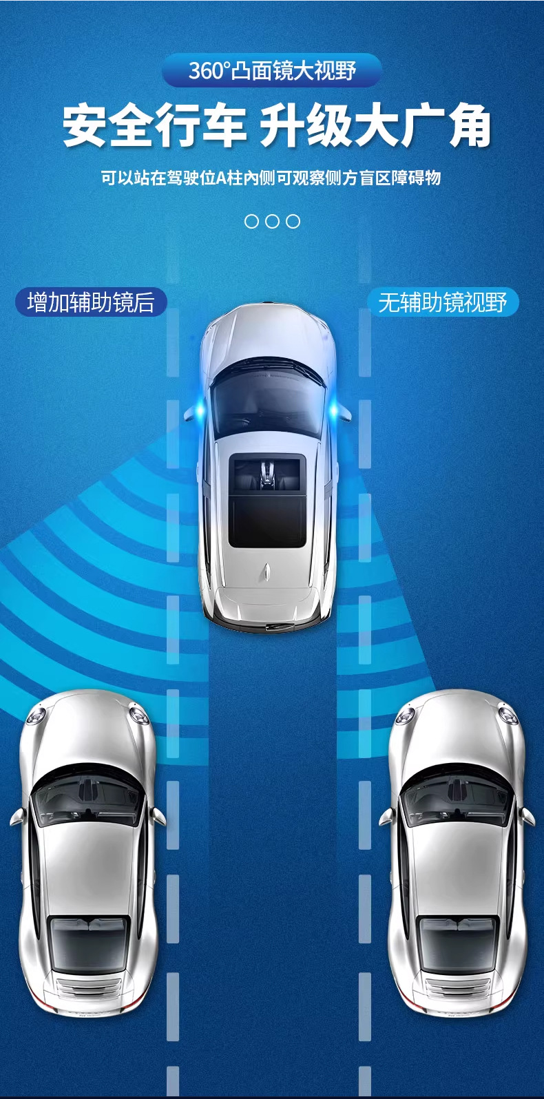 Coach Car Reversing Mirror Auxiliary Rearview Mirror Blind Spot Mirror Auxiliary Mirror Auxiliary Mirror Wide-Angle Small Round Mirror