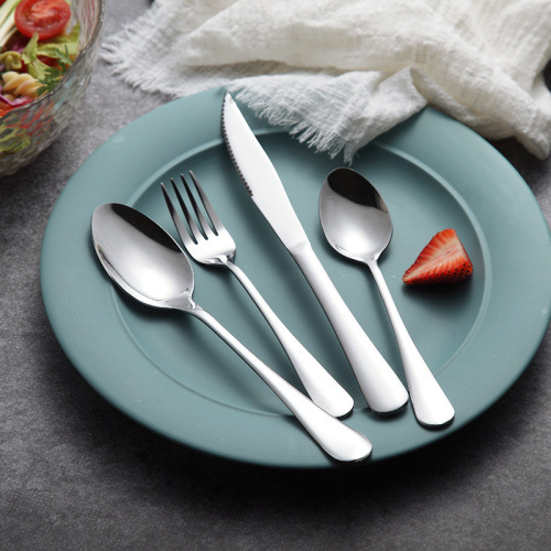 1010 stainless steel knife, fork, spoon, Western tableware, steak knife, hotel knife, full set, cross-border Amazon dessert coffee spoon