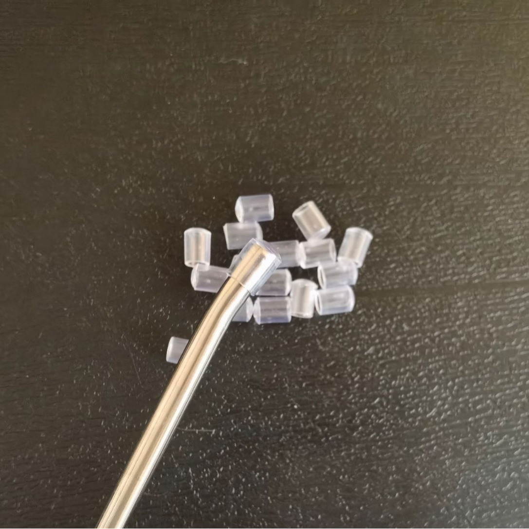 圆形管外套裤架管套防护胶套透明胶套8mm弧面PVC胶套塑料管套X20