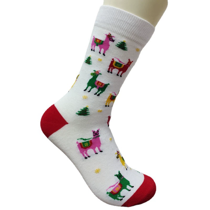 Европейские и американские модные носки, жаккардовые носки средней длины, детские носки средней длины, европейский и американский стиль, академический стиль, женская мужская мода, Европейский и американский стиль