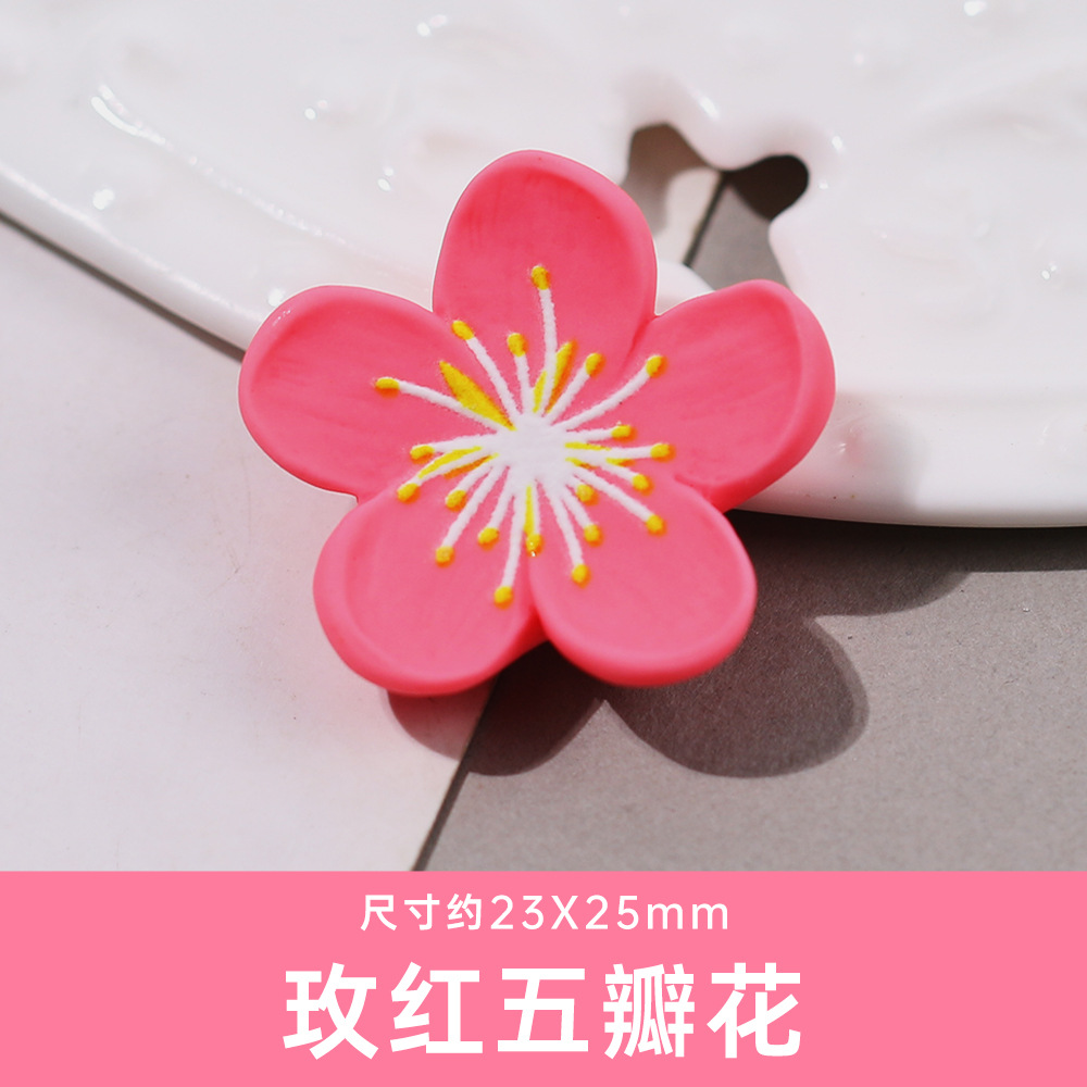 Rosa roja Flor de cinco pétalos