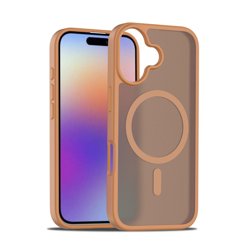 メーカーカスタマイズされた新しいApple 17promax肌のような感触の磁気吸着携帯電話ケース2.0落下防止iphone16携帯電話ケース|undefined