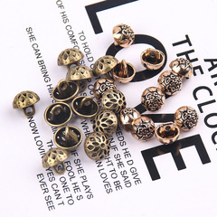 Factory direct supply metal shirt knitted shirt decoration button retro luxury Tang suit Hanfu cheongsam button Chinese round button