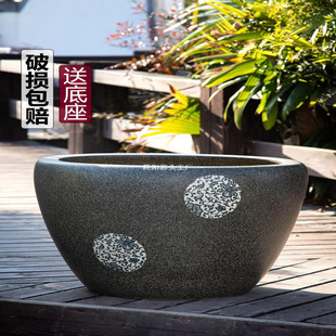 Jingdezhen Ceramic Tank for Goldfish, Water Lilies, Bowl Lotus, Turtles, Large Balcony Tank, Deep Tank, Water Tank, Lotus Pot, Goldfish Tank