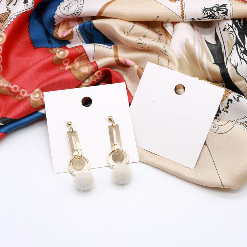 韩版8x8cm纯白色耳钉耳环卡 流行饰品首饰包装卡片 现货可印logo