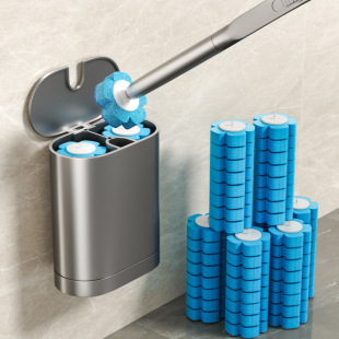 2024 New Disposable Toilet Brush Household No Dead Angle Cleaning Brush Head Replacement Head Toilet Brush Bathroom