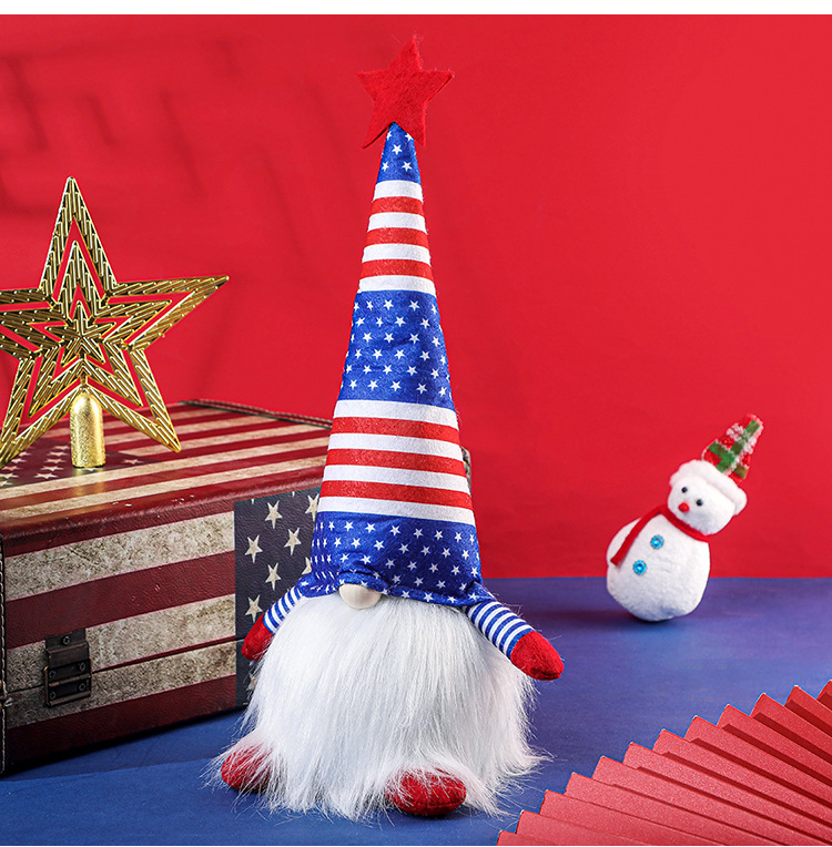 2021 Spot Goods American Independence Day National Day Luminous Faceless Doll Holiday Decoration Children's Gift Rudolf display picture 8