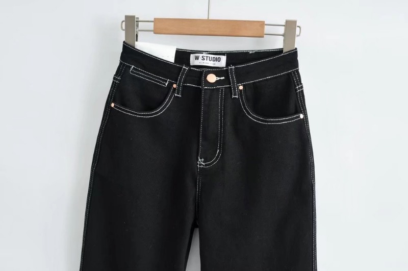 jeans de cintura alta con elástico grueso NSXDX117340