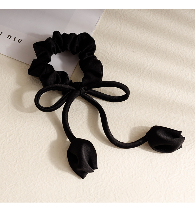 Women's Sweet Simple Style Solid Color Flower Bow Knot Cloth Hair Tie display picture 6