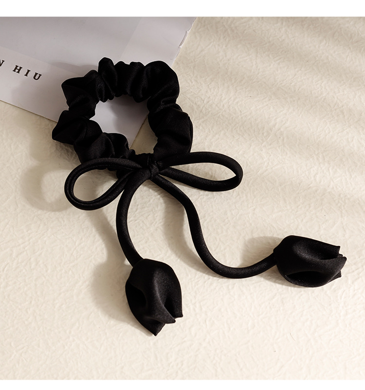 21g Weight Hair Tie Hair Accessories Type 1 Piece Quantity Daily, Street Occasion Solid Color, Flower, Bow Knot Pattern Women's Gender Sweet, Simple Style Style Women's Sweet Simple Style Solid Color Flower Bow Knot Cloth Hair Tie 5