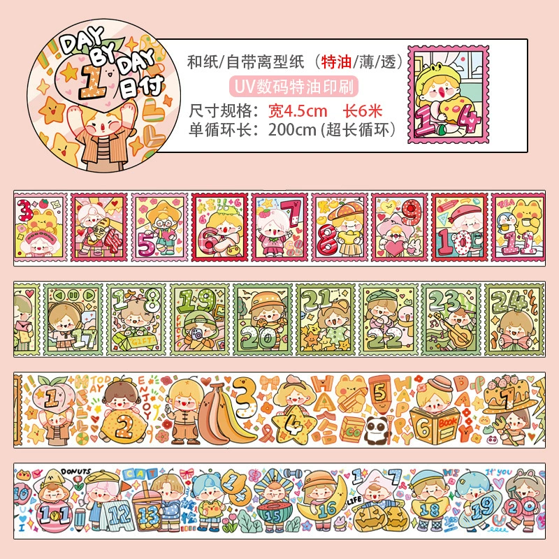 2m Cartoon Food Street Washi Tape – Creative DIY Sticker for Scrapbooking by Brand Xinqi Xin