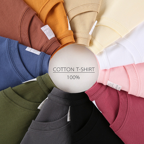Handle 8 yuan/piece combed compact rotor spun conventional heavy combed men's T-shirt (non-returnable)