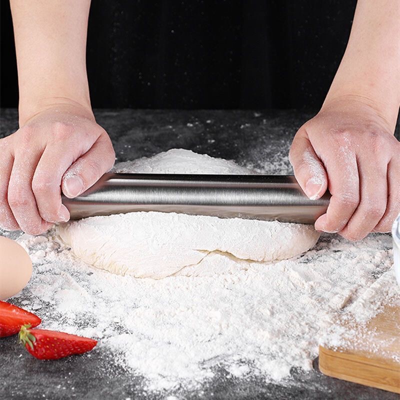 304ステンレス製麺棒、キッチン家庭用、麺や餃子の皮を作るための専用ベーキング麺棒、大型麺棒|undefined