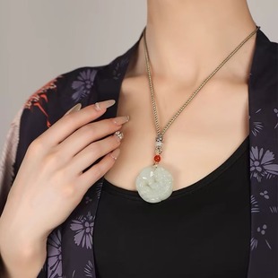Hetian jade brave ball pendant men and women key chain jade jade pendant high-grade jade pendant