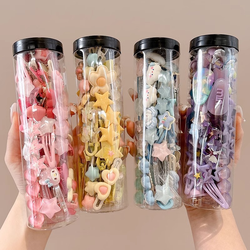 Dopamina color amor estrellas clips para el cabello niños lindos clips para el cabello lateral pestañas clips para la frente de las niñas