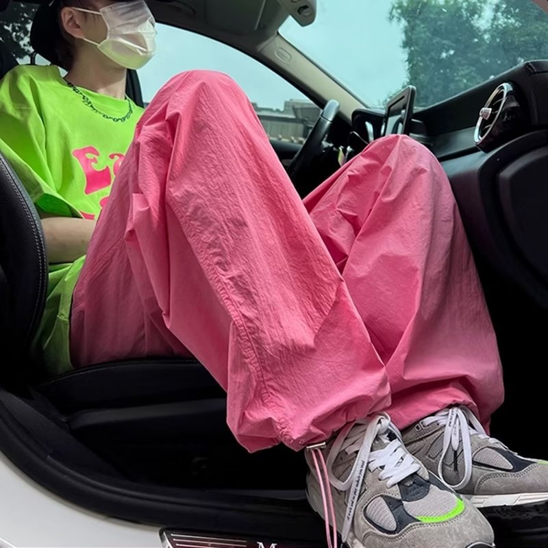 Colorful Lightweight Casual Straight Long Pants for Boys Trendyy Hip-Hop Street Couple Wide-Leg Pants Youth Spring & Fall Clothing