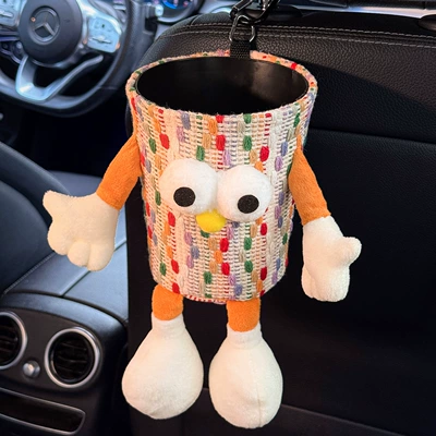 Car Tissue Box, Cute Doll, Car tissue box/set - colorful-big-eyed-cute-trash-can