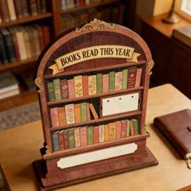 跨境亚马逊创意热销新款奇趣个性可爱潮流木制复古书籍阅读计数器