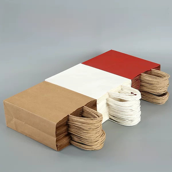 Kraft Paper Bags with Custom Printed Logo, Hand-Held Bags for Milk Tea, Baking, and Takeaway Packaging, Mid-Autumn Festival Gift Bags Wholesale