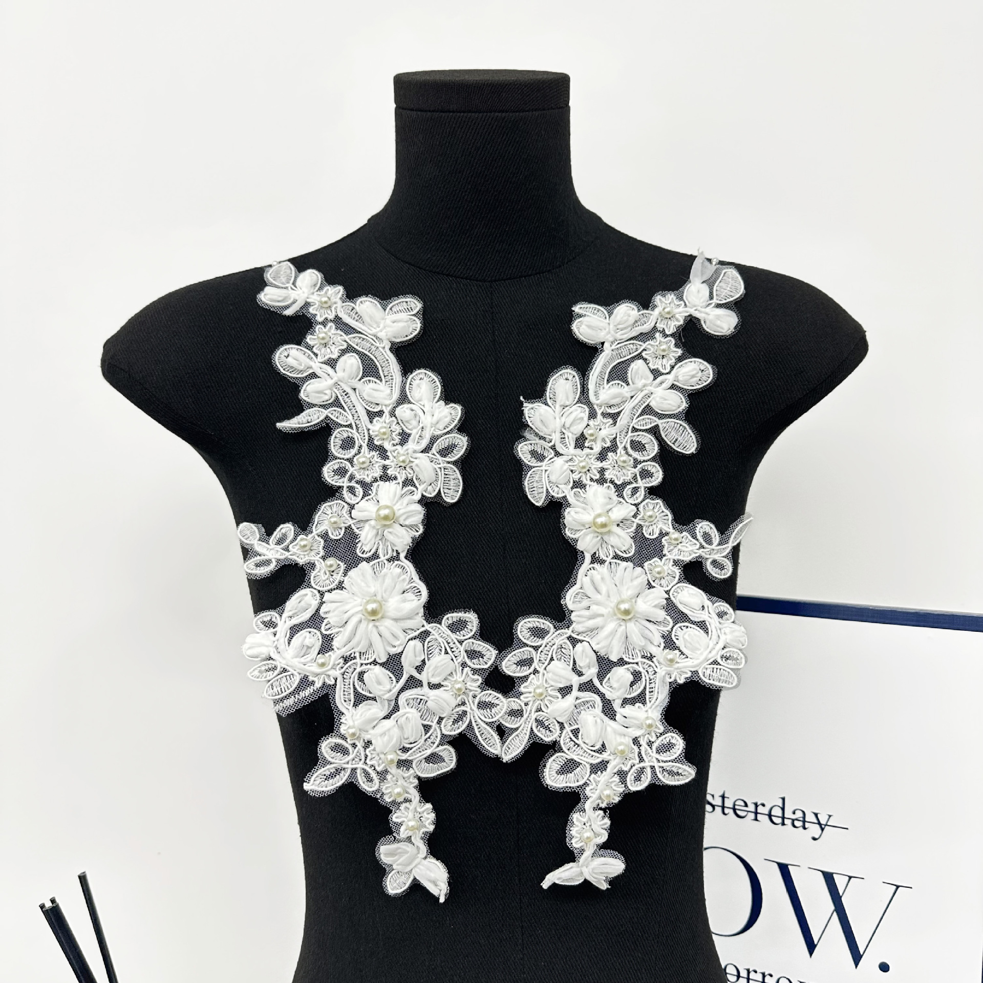 bordado tridimensional encaje flor decal perla decoración de ropa parche DIY accesorios de ropa image 7