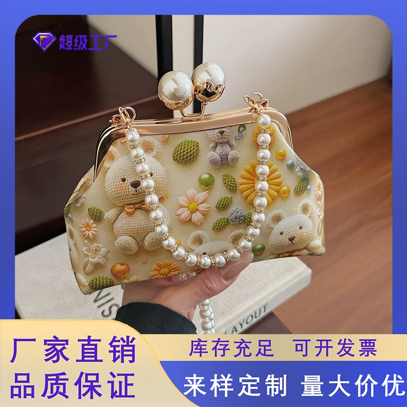 2025 новый летний стиль милый принт высококачественные цветы легкая роскошь элегантность вместительная женская сумка через плечо кроссбоди