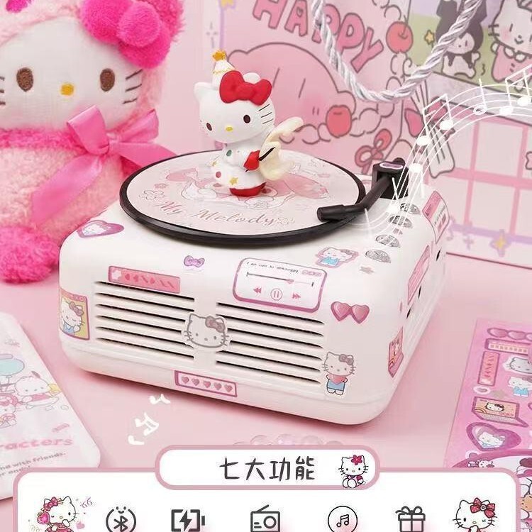 ハローキティ レトロ Bluetooth スピーカー 小型 新しい KT 猫オーディオ 誕生日プレゼント 女の子の親友へ|undefined