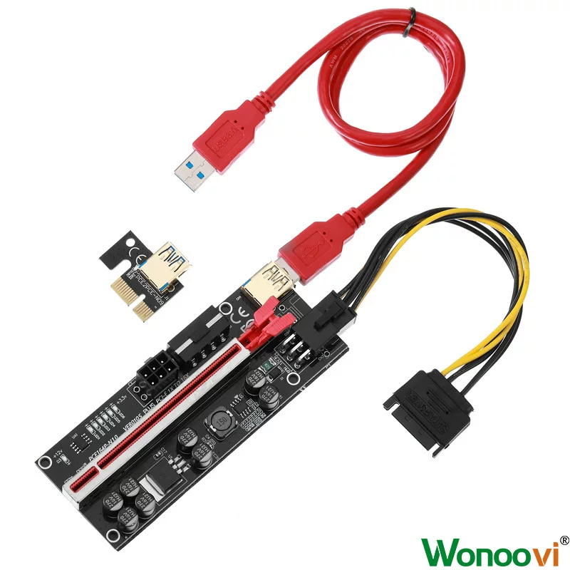 Расширение графической карты PCI-ERISER USB 3.0 PCI-E графическая карта 1x в 16x для передачи, развивающая карта расширения
