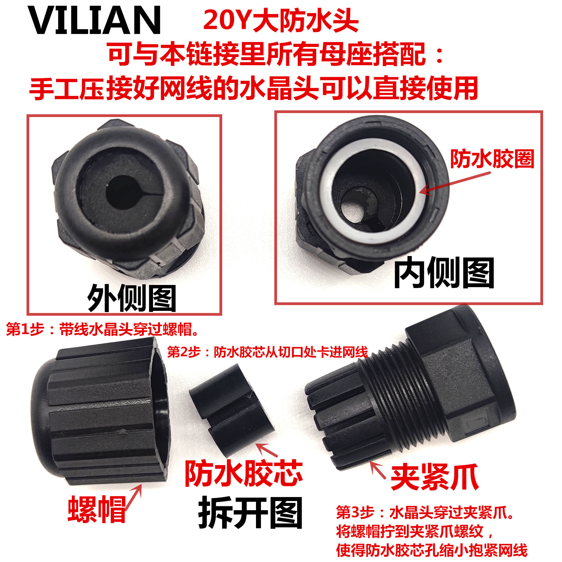 RJ45ˮ߽ͷAP̫XJ廧ר