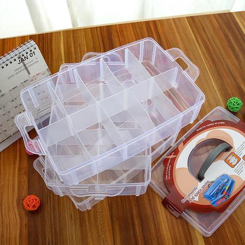 大号多层透明塑胶收纳盒玩具积木整理箱车模甲油饰品收纳箱分类盒