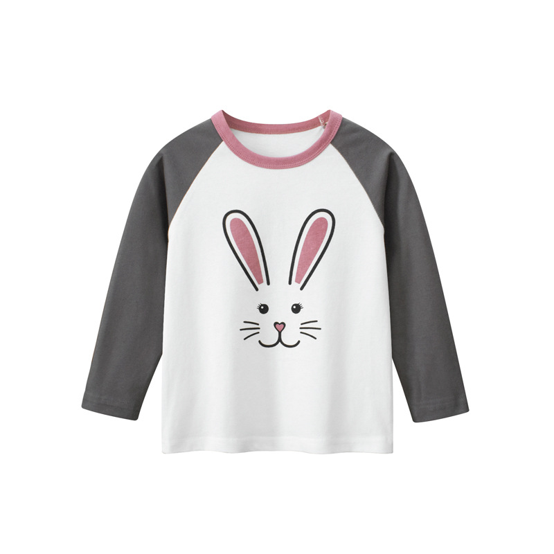 27 hogar estilo coreano ropa para niños Camiseta de manga larga para niñas transfronterizas 2023 otoño nueva camisa de fondo ropa de bebé al por mayor