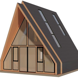 Outdoor Customized Triangular Wooden House Scenic Spot B&B Accommodation Wooden House
