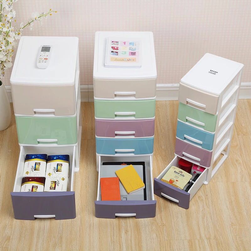 Caja de almacenamiento de cajón multicapa en el escritorio Caja de almacenamiento de plástico Caja de acabado Caja de almacenamiento de cosméticos Caja de papelería