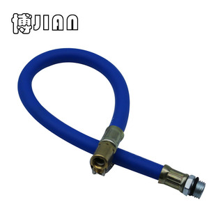 Tire pressure gauge car tire inflatable hose tire pressure gun lengthened inflatable hose copper Chuck tire pressure gauge hose Chuck