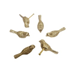 Brass bird drawer cabinet door furniture handle home decoration tea can jewelry box ceramic matching